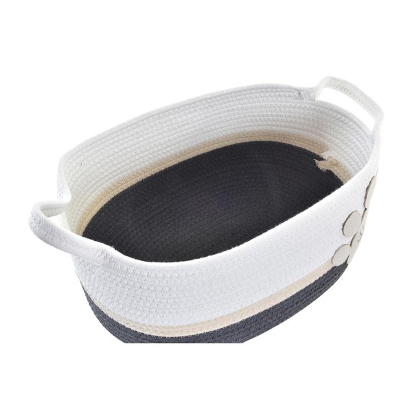 Korisetti DKD Home Decor Valkoinen Harmaa Kerma 60 x 31 x 25 cm 3 Kappaletta