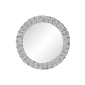 Wall mirror DKD Home Decor White Cottage Braiding Ø 60 cm 63 x 4 x 63 cm