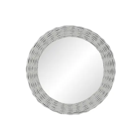 Wall mirror DKD Home Decor White Cottage Braiding Ø 60 cm 63 x 4 x 63 cm