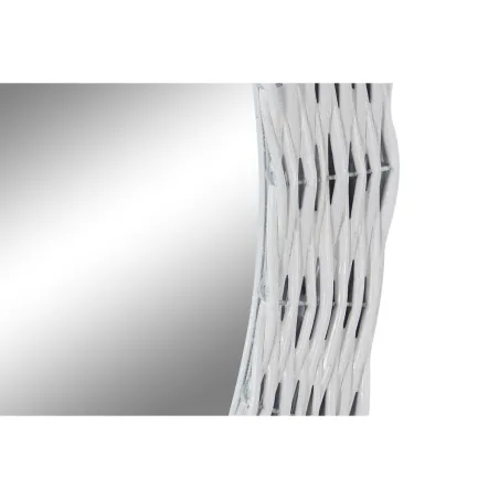 Wall mirror DKD Home Decor White Cottage Braiding Ø 60 cm 63 x 4 x 63 cm