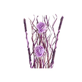 Ķekars DKD Home Decor Rozā Ceriņš Balts Kaltēts zieds (30 x 30 x 100 cm) (2 gb.)