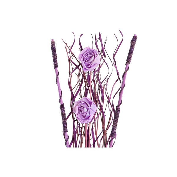 Kimppu DKD Home Decor Pinkki Liila Valkoinen Kuivakukka (30 x 30 x 100 cm) (2 osaa)