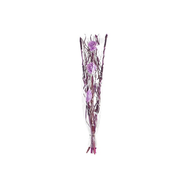Krūva DKD Home Decor Rožinė Alyvinė Balta Džiovinta gėlė (30 x 30 x 100 cm) (2 vnt.)
