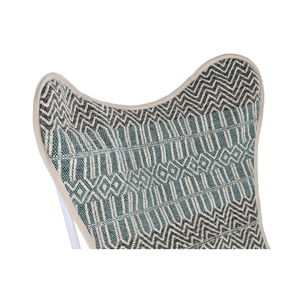 Dārza dīvāns DKD Home Decor Zils Balts Zaļš Dzelzs 74 x 65 x 90 cm