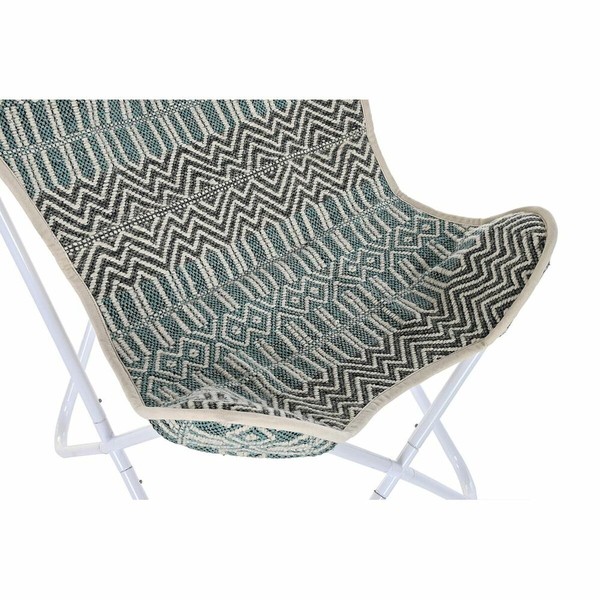 Puutarhasohva DKD Home Decor Sininen Valkoinen Vihreä Rauta 74 x 65 x 90 cm