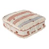 Pouffe DKD Home Decor White Orange Aluminium Stripes Boho