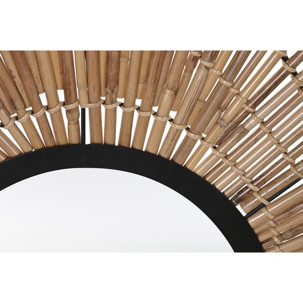 Wall mirror DKD Home Decor Black Natural Bali 63 x 1,5 x 92 cm