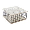 Decorative box DKD Home Decor Black Natural Metal MDF Wood