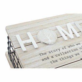 Dekoratīvs skapītis DKD Home Decor Melns Dabisks Metāls Koks MDF