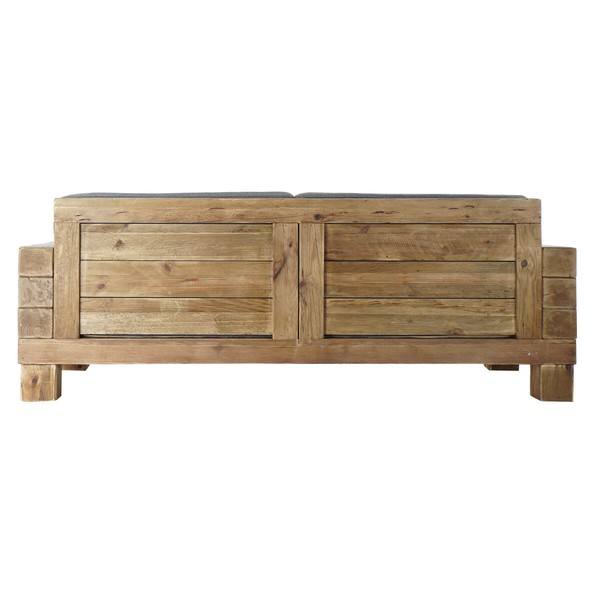 Dīvāns DKD Home Decor Pelēks Dabisks Alpino 224 x 95 x 82 cm