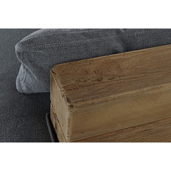 Dīvāns DKD Home Decor Pelēks Dabisks Alpino 224 x 95 x 82 cm
