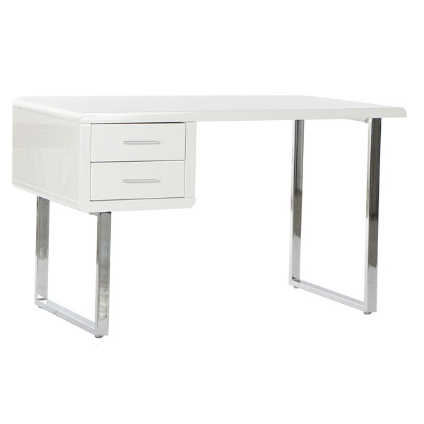 Письменный стол DKD Home Decor Белый Серебристый Металл Деревянный MDF 120 x 55 x 76 cm