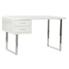 rakstāmgalds DKD Home Decor Balts Sudrabains Metāls Koks MDF 120 x 55 x 76 cm