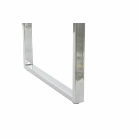 Desk DKD Home Decor White Silver Metal MDF Wood 120 x 55 x 76 cm
