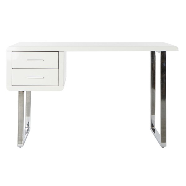 Rašomasis stalas DKD Home Decor Balta Sidabras Metalinis Medžio MDF 120 x 55 x 76 cm