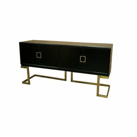Bufete DKD Home Decor Melns Bronza Metāls Papele 180 x 50 x 90 cm