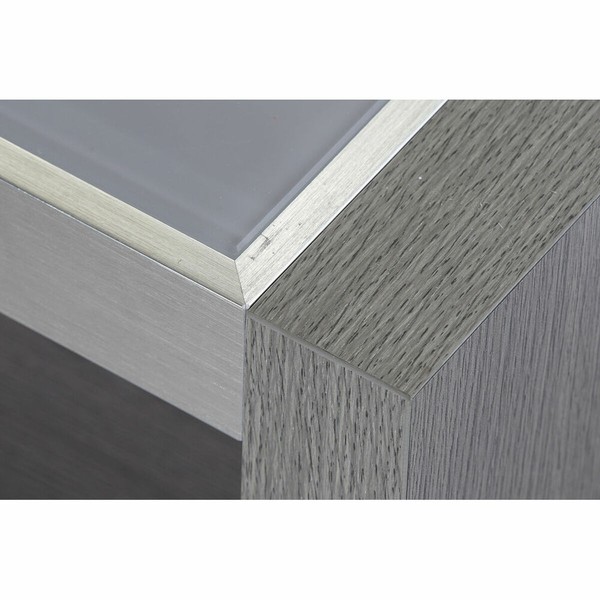 Centrinis stalas DKD Home Decor Stiklas Aliuminis Ąžuolas Grūdintas stiklas (120 x 60 x 37,5 cm)