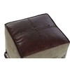 Footrest DKD Home Decor 46 x 40 x 40 cm Beige Brown Vintage