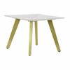 Mažas šoninis stalas DKD Home Decor Balta Auksinis 60 x 60 x 48 cm