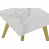 Mazs galdiņš DKD Home Decor Balts Bronza 60 x 60 x 48 cm