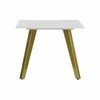 Mazs galdiņš DKD Home Decor Balts Bronza 60 x 60 x 48 cm