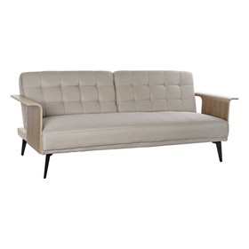Sofa-lova DKD Home Decor 203 x 87 x 81 cm Juoda Rusvai gelsva Metalinis Ruda