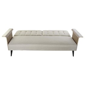 Izvelkams dīvāns DKD Home Decor 203 x 87 x 81 cm Melns Bēšs Metāls Brūns