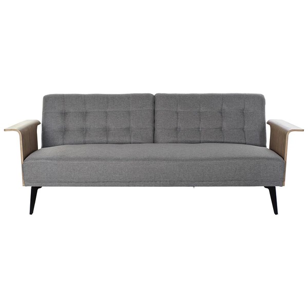 Vuodesohva DKD Home Decor Ruskea Harmaa Metalli Kaupunki 203 x 87 x 81 cm