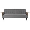 Vuodesohva DKD Home Decor Ruskea Harmaa Metalli Kaupunki 203 x 87 x 81 cm