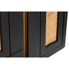 Sideboard DKD Home Decor Black Rattan Mango wood 160 x 40 x 90 cm