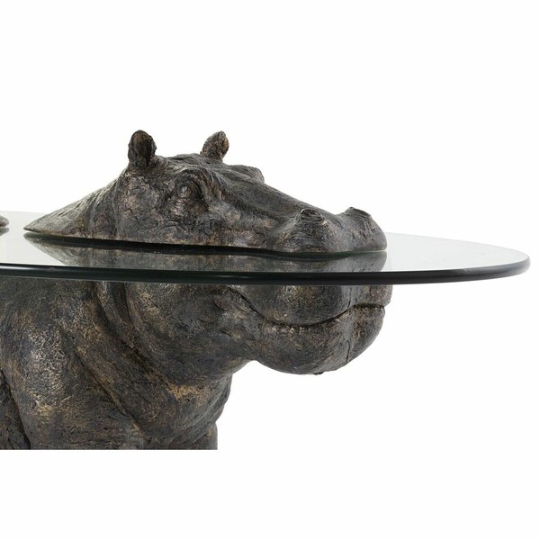 Mazs galdiņš DKD Home Decor Caurspīdīgs Varš 80 x 50 x 37 cm