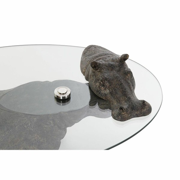 Mazs galdiņš DKD Home Decor Caurspīdīgs Varš 80 x 50 x 37 cm