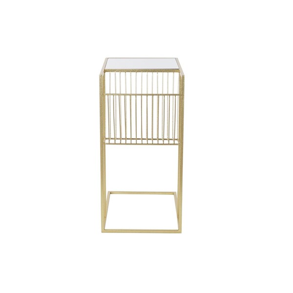 Magazine rack DKD Home Decor Golden Metal Mirror 48 x 35 x 71 cm