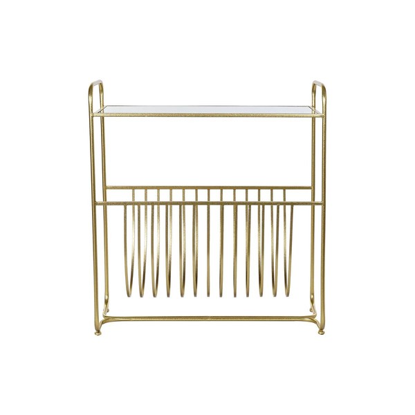 Lehtiteline DKD Home Decor Peili Kullattu Metalli (76 x 35 x 83 cm)