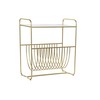 Žurnālu plaukts DKD Home Decor spogulis Bronza Metāls (76 x 35 x 83 cm)