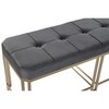 Taburetė DKD Home Decor   Pilka Metalinis Aksomas (120 x 40 x 47 cm)