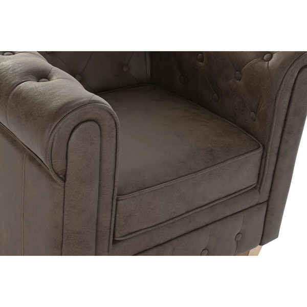 Nojatuoli DKD Home Decor 80 x 80 x 70 cm Puu Tummanruskea