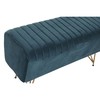 Taburetė DKD Home Decor   Turkis Poliesteris Metalinis Aliuminis 90 x 31 x 47 cm