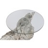 Mazs galdiņš DKD Home Decor Pelēks Stikls Magnijs 96 x 52 x 62 cm