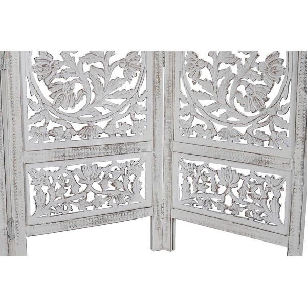 Ширма DKD Home Decor Белый Древесина манго Деревянный MDF 150 x 2 x 180 cm