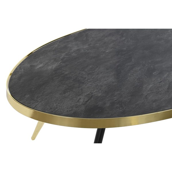 Centrālais galds DKD Home Decor Melns Bronza Stikls Tērauds 110 x 50 x 41,5 cm