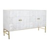 Sivupöytä DKD Home Decor Valkoinen Messinki Mangopuu 157 x 43 x 84 cm 153 x 43 x 84 cm Vinoneliö