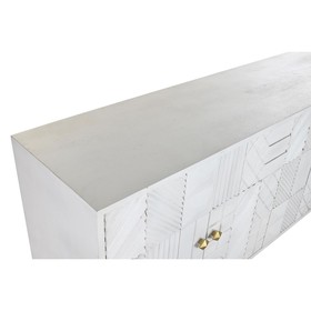Sideboard DKD Home Decor White Brass Mango wood 157 x 43 x 84 cm 153 x 43 x 84 cm Rhombus