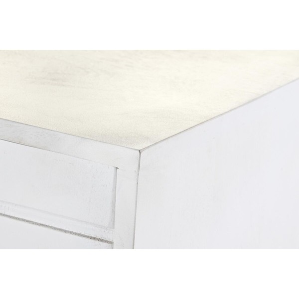 Sivupöytä DKD Home Decor Valkoinen Messinki Mangopuu 157 x 43 x 84 cm 153 x 43 x 84 cm Vinoneliö
