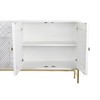 Sivupöytä DKD Home Decor Valkoinen Messinki Mangopuu 157 x 43 x 84 cm 153 x 43 x 84 cm Vinoneliö