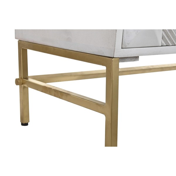 Sideboard DKD Home Decor White Brass Mango wood 157 x 43 x 84 cm 153 x 43 x 84 cm Rhombus