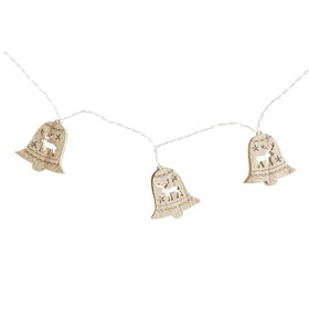 LED žibintų vainikas DKD Home Decor Šiaurės elnias Gaubtai Ruda 6,5 x 1,4 x 5,8 cm