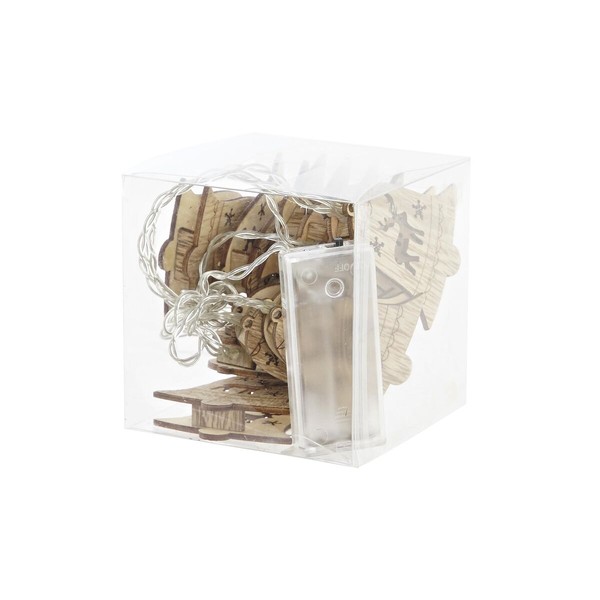 LED-valokranssi DKD Home Decor Poro Huput Ruskea 6,5 x 1,4 x 5,8 cm