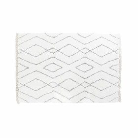 Kilimas DKD Home Decor Balta Pilka Rombas Scandi Ø 9,4 cm 120 x 180 x 3 cm