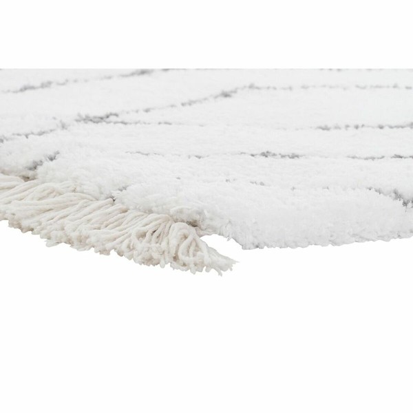 Matto DKD Home Decor Valkoinen Harmaa Vinoneliö Scandi Ø 9,4 cm 120 x 180 x 3 cm